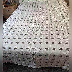 Harley-Davidson White and Black Logo Bedding Sheet-75*100